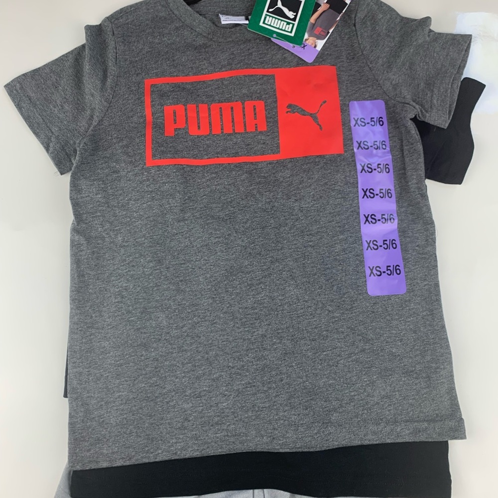 PUMA Boys' Youth 4-piece Set - BLACK (Select Size: XXS-XS) - Picture 4 of 9